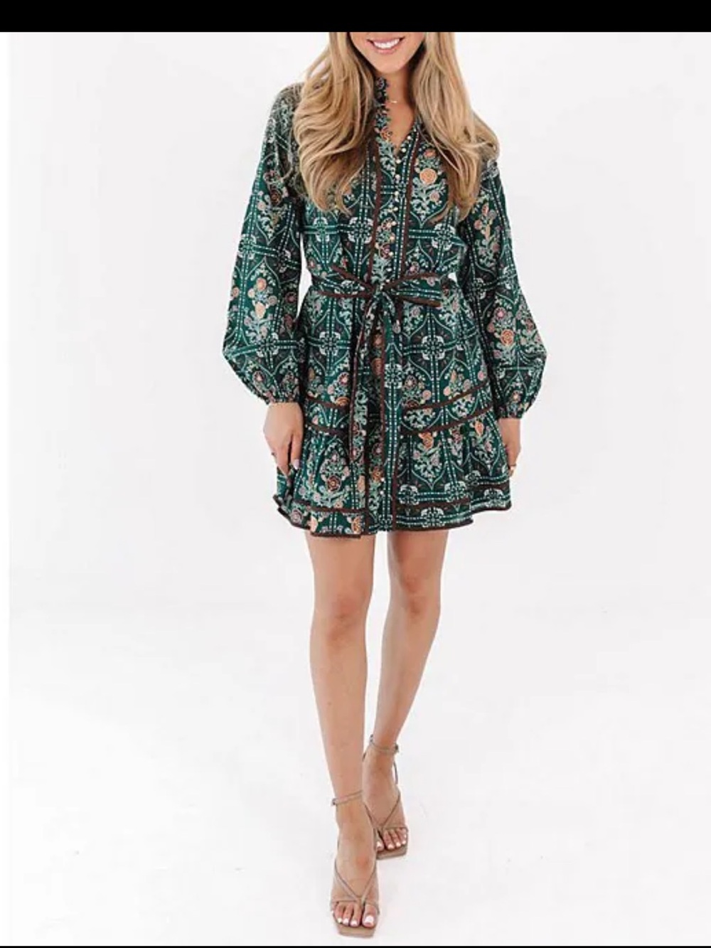 J.Marie Floral Tie-Waist Women’s Dress
